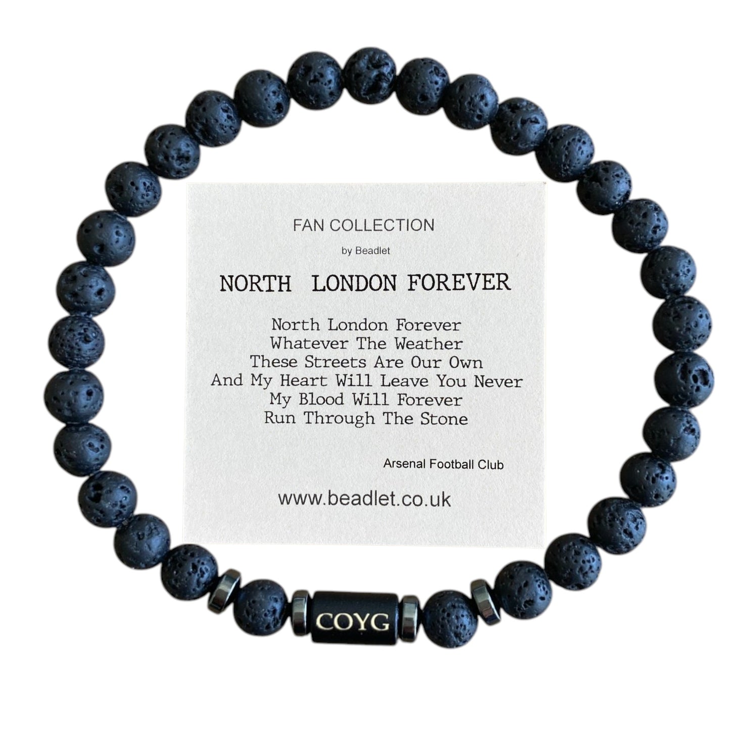Arsenal Men's COYG Beaded Bracelet