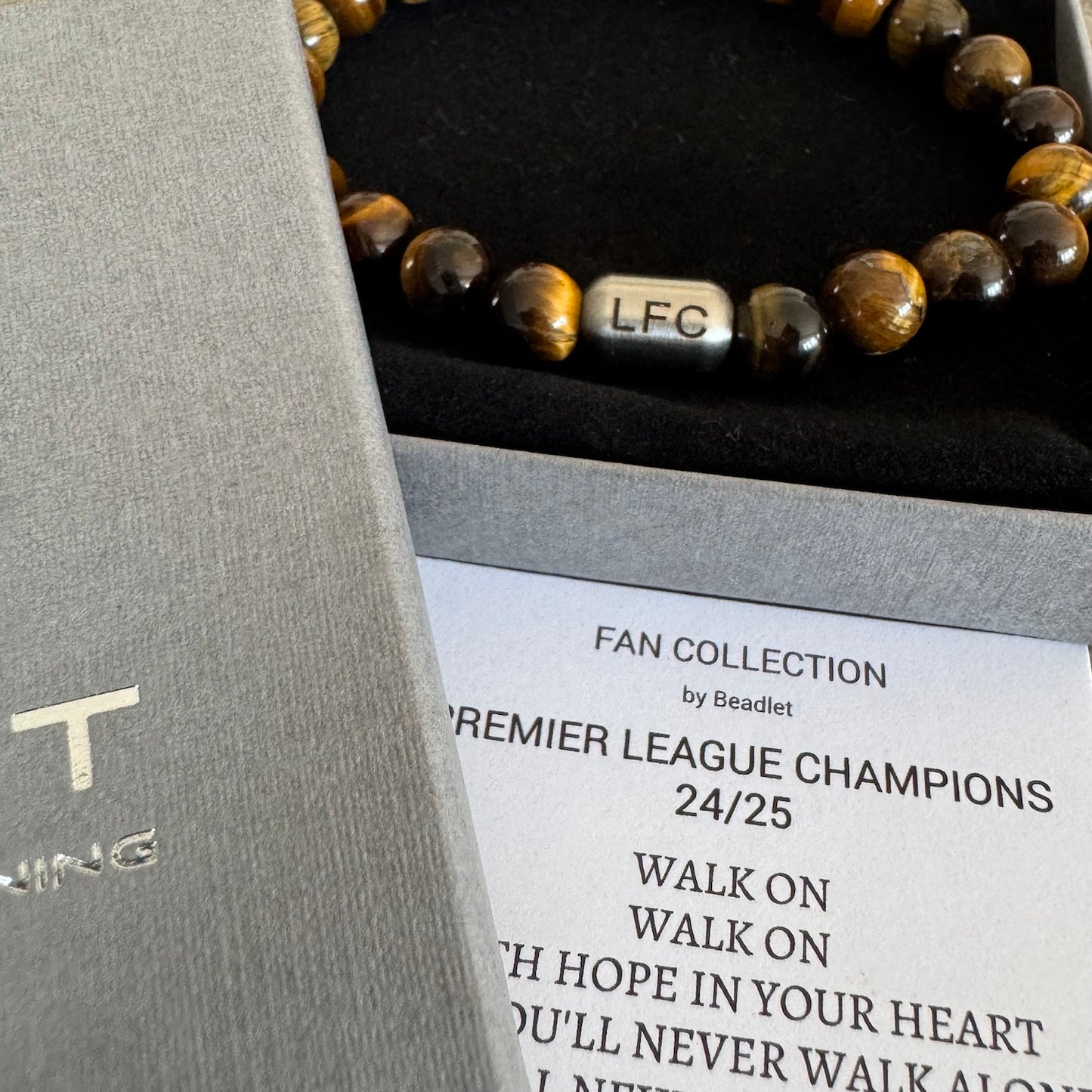 Liverpool Men's Tiger Eye Beaded Bracelet