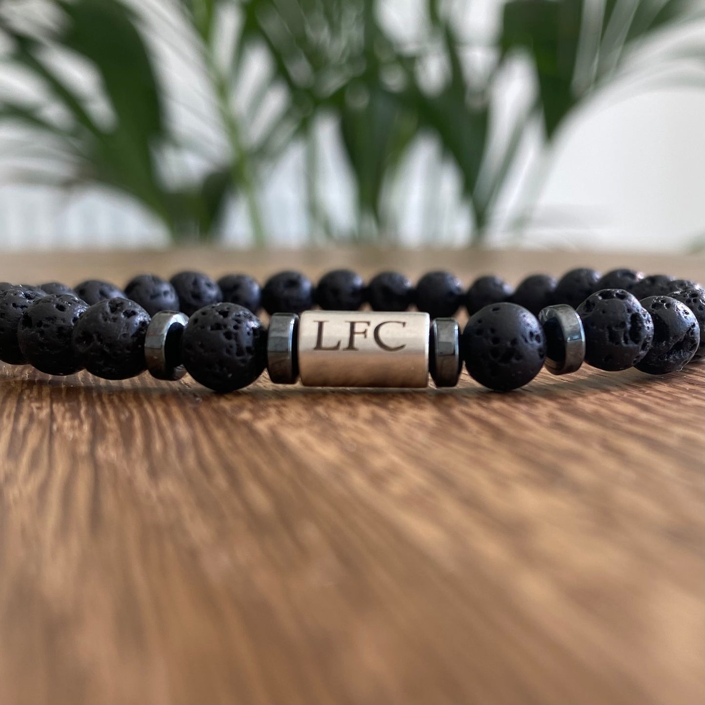 Liverpool Men's Beaded Lava Rock Bracelet