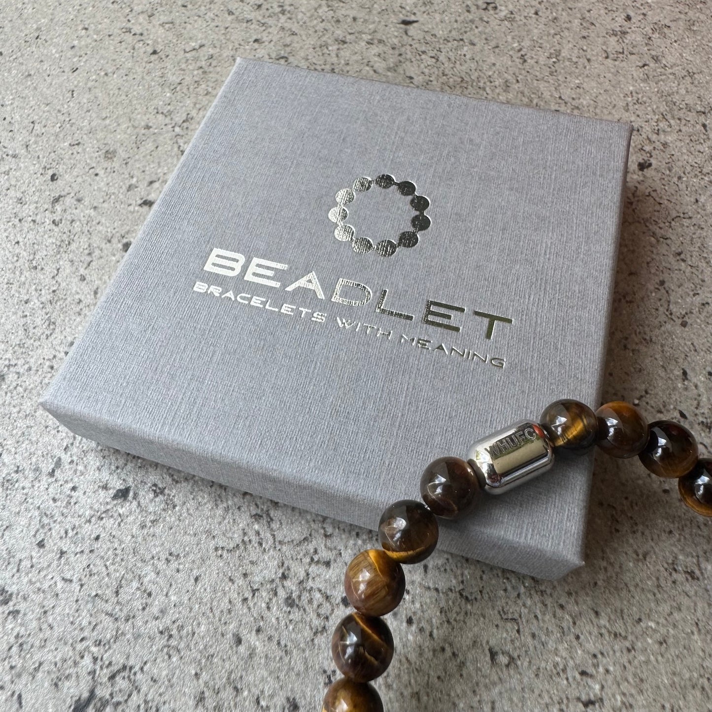 West Ham Men's Tiger Eye Beaded Bracelet