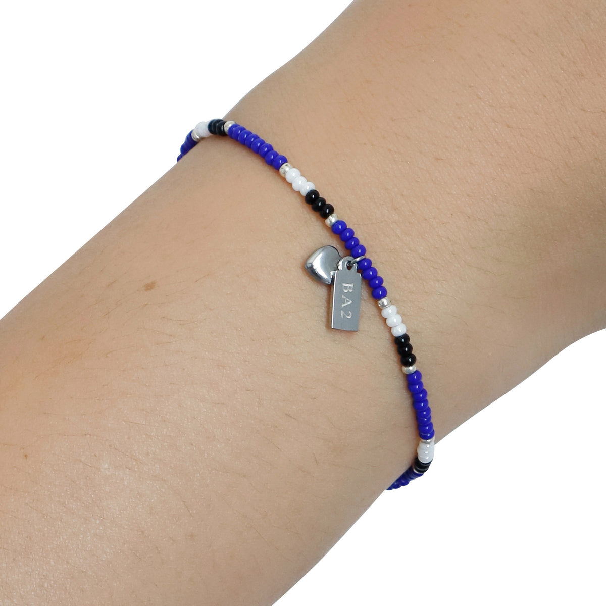 Bath Rugby Fan Bracelet With Stadium Tag & Heart Charm