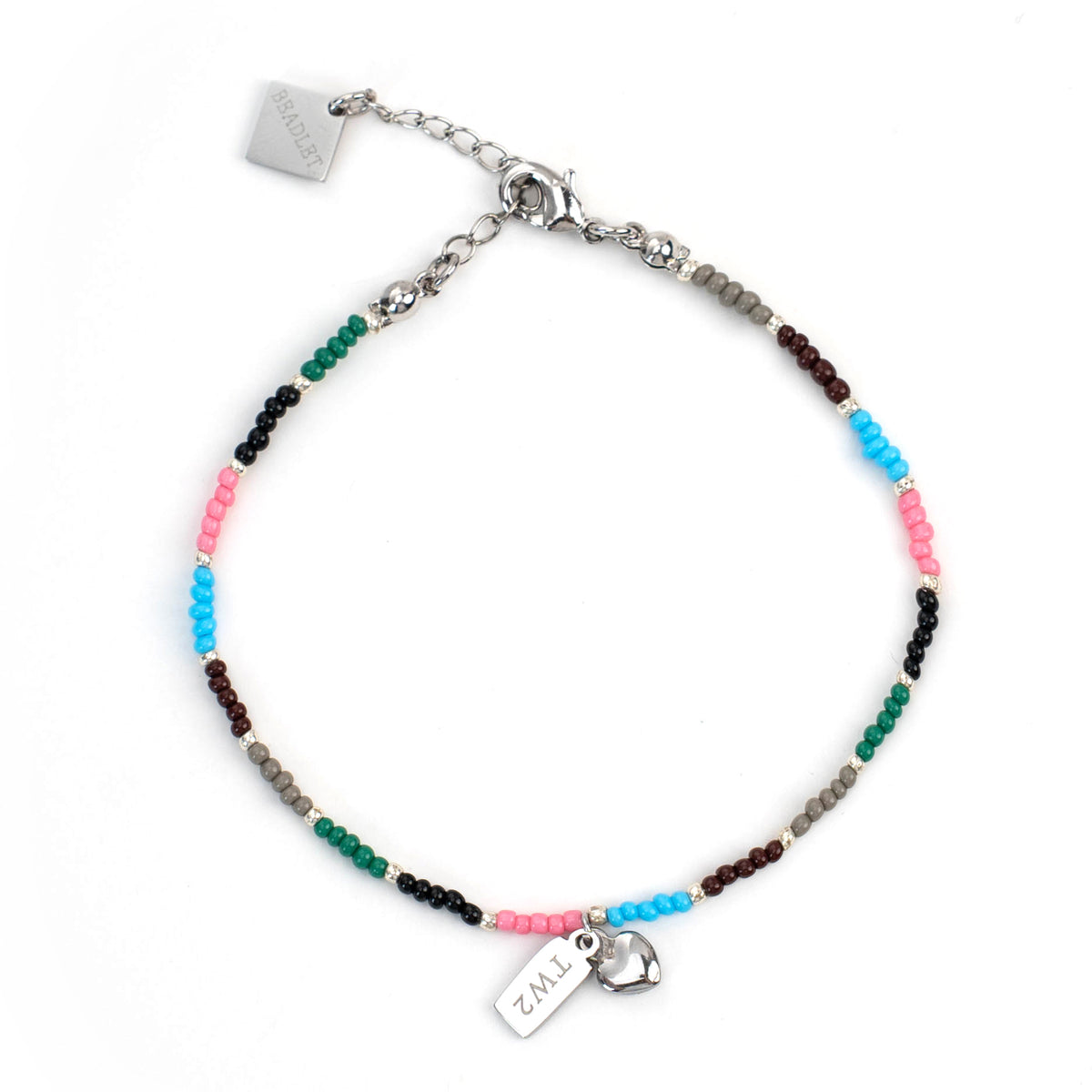 Harlequins Rugby Fan Bracelet With Stadium Tag & Heart Charm