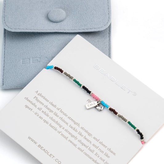 Harlequins Rugby Fan Bracelet With Stadium Tag & Heart Charm