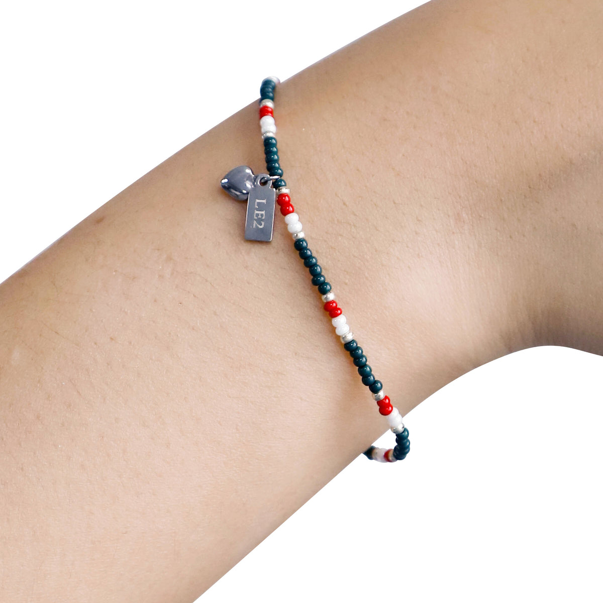 Leicester Tigers Rugby Fan Bracelet With Stadium Tag & Heart Charm