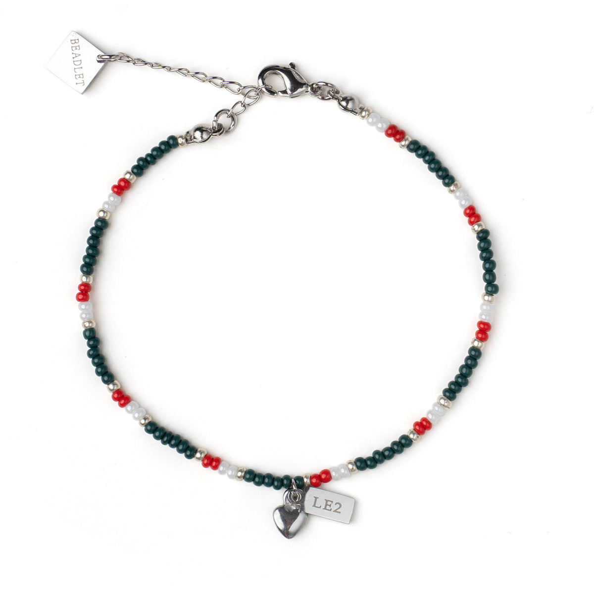 Leicester Tigers Rugby Fan Bracelet With Stadium Tag & Heart Charm