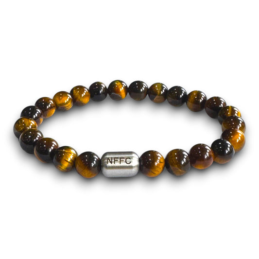 Nottingham Forest Men's Tiger Eye Beaded Bracelet