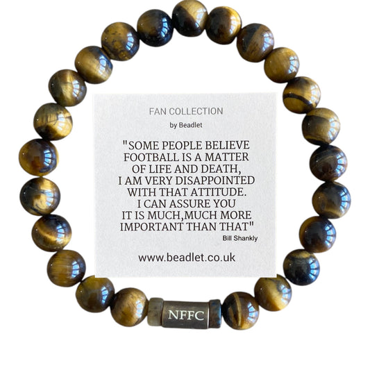 Nottingham Forest Men's Tiger Eye Beaded Bracelet