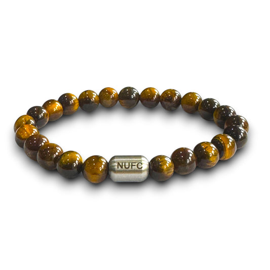 Newcastle United Men's Tiger Eye Beaded Bracelet