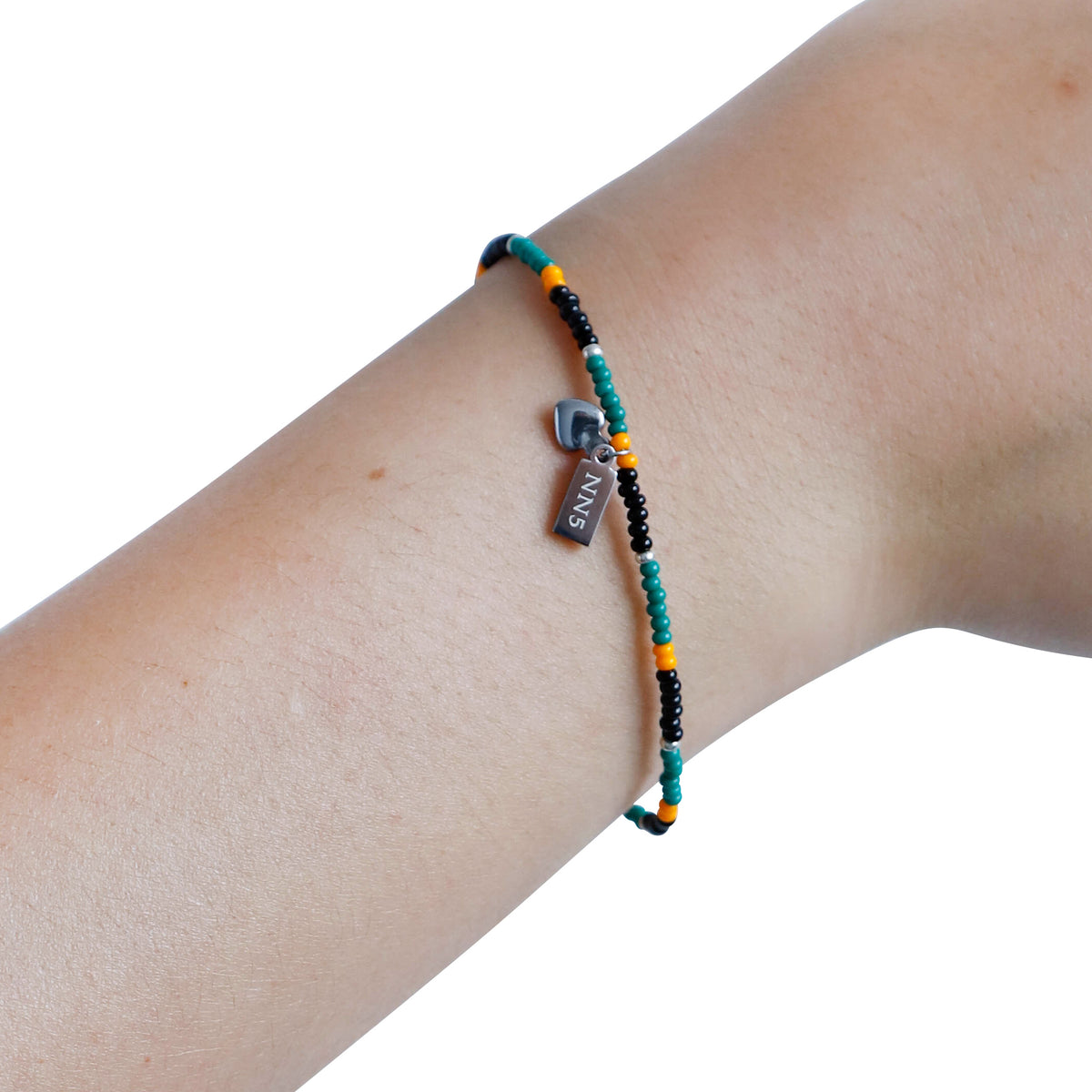 Northampton Saints Rugby Fan Bracelet With Stadium Tag & Heart Charm