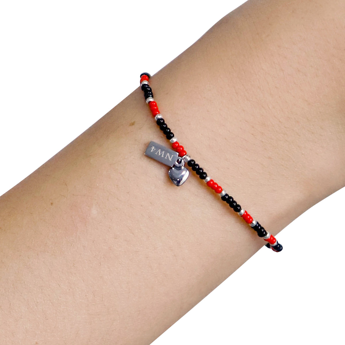 Saracens Rugby Fan Bracelet With Stadium Tag & Heart Charm