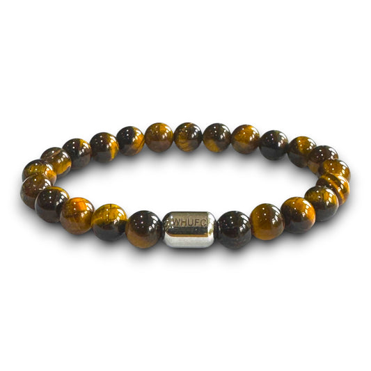 West Ham Men's Tiger Eye Beaded Bracelet