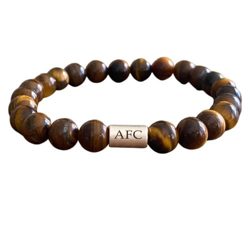 Arsenal Men's Tiger Eye Beaded Bracelet