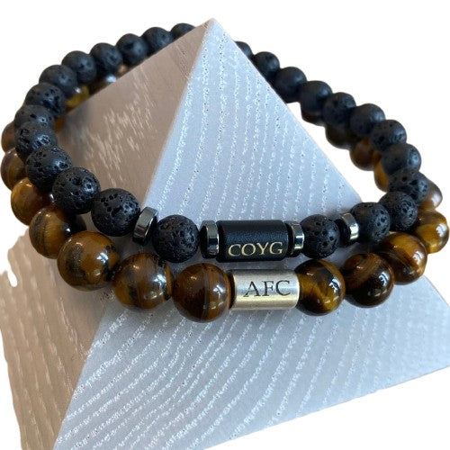 Arsenal Men's Beaded Bracelet Duo