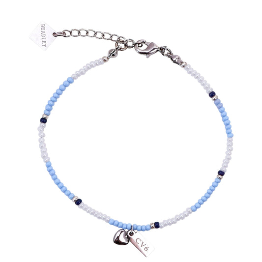 Coventry City Fan Bracelet With Stadium Tag & Heart Charm
