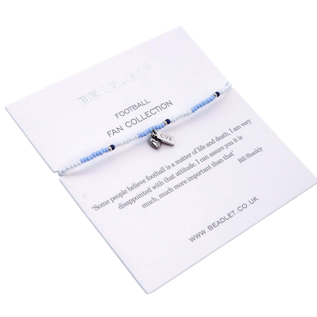Coventry City Fan Bracelet With Stadium Tag & Heart Charm